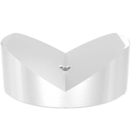 2-160652.1.A: Ø 80mm / 120° Prism with Screwed-In Collar (Aluminum)