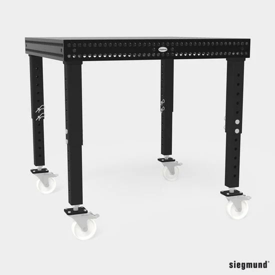 2-160879.X: 600-900mm Height Adjustable Leg with Caster and Locking Brake for the Siegmund System 16 Welding Tables - Image 3