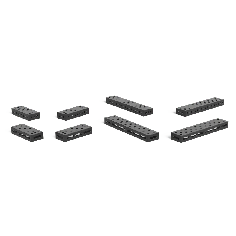 2-280311.P: 500x200x100mm Square U-Shape Riser Block with Left Side Oblong Holes/Slots (Plasma Nitrided) - Image 3
