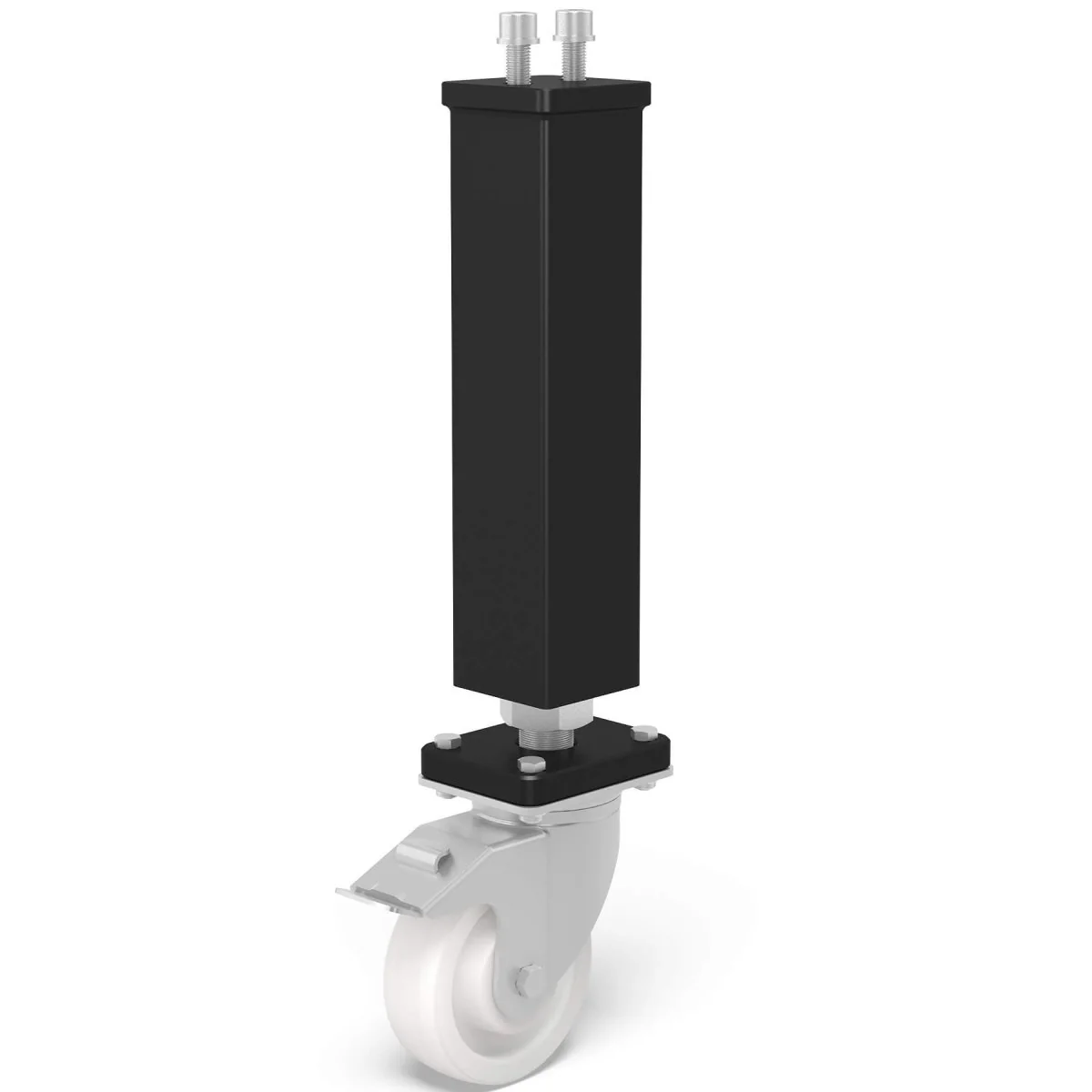 2-280876.X: 25.5" Leg with Caster and Locking Brake for the Siegmund System 28 Welding Tables