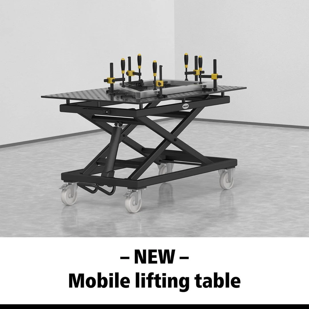 2-HT804004.X7: Siegmund 1200x800mm System 28 Mobile Lifting Weld Table - Image 2