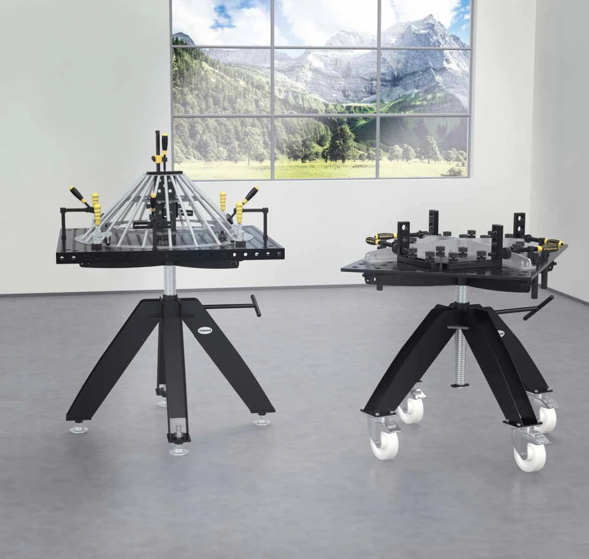System 28 Mobile Rotating Welding Table 1200x800mm (47"x31") (Item No. 2-DM804004.X7) - Image 2